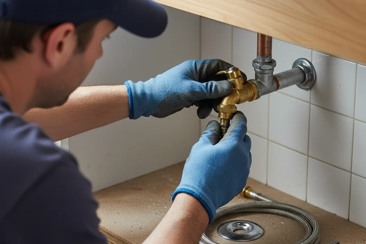 Shutoff valve and fitting work during Faucet and Fixture Repair in Boiling Springs